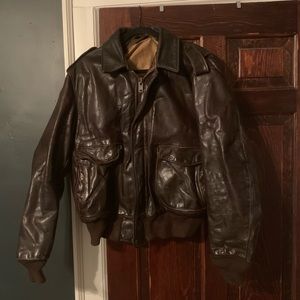 Vintage Schott leather bomber jacket